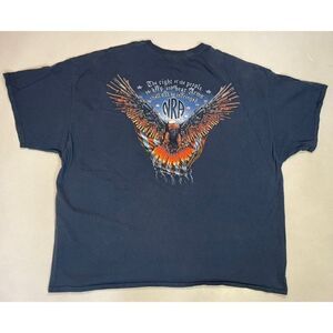 NRA Right To Bear Arms Guns Eagle Graphic T-shirt Men 3XL Blue Short Sleeve
